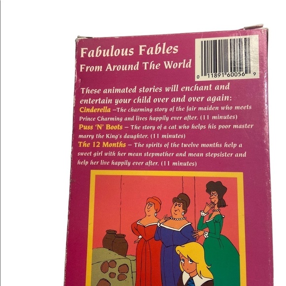 Cinderella & Fabulous Fables VHS – 1991 Vintage | Tested & Working - Picture 4 of 8